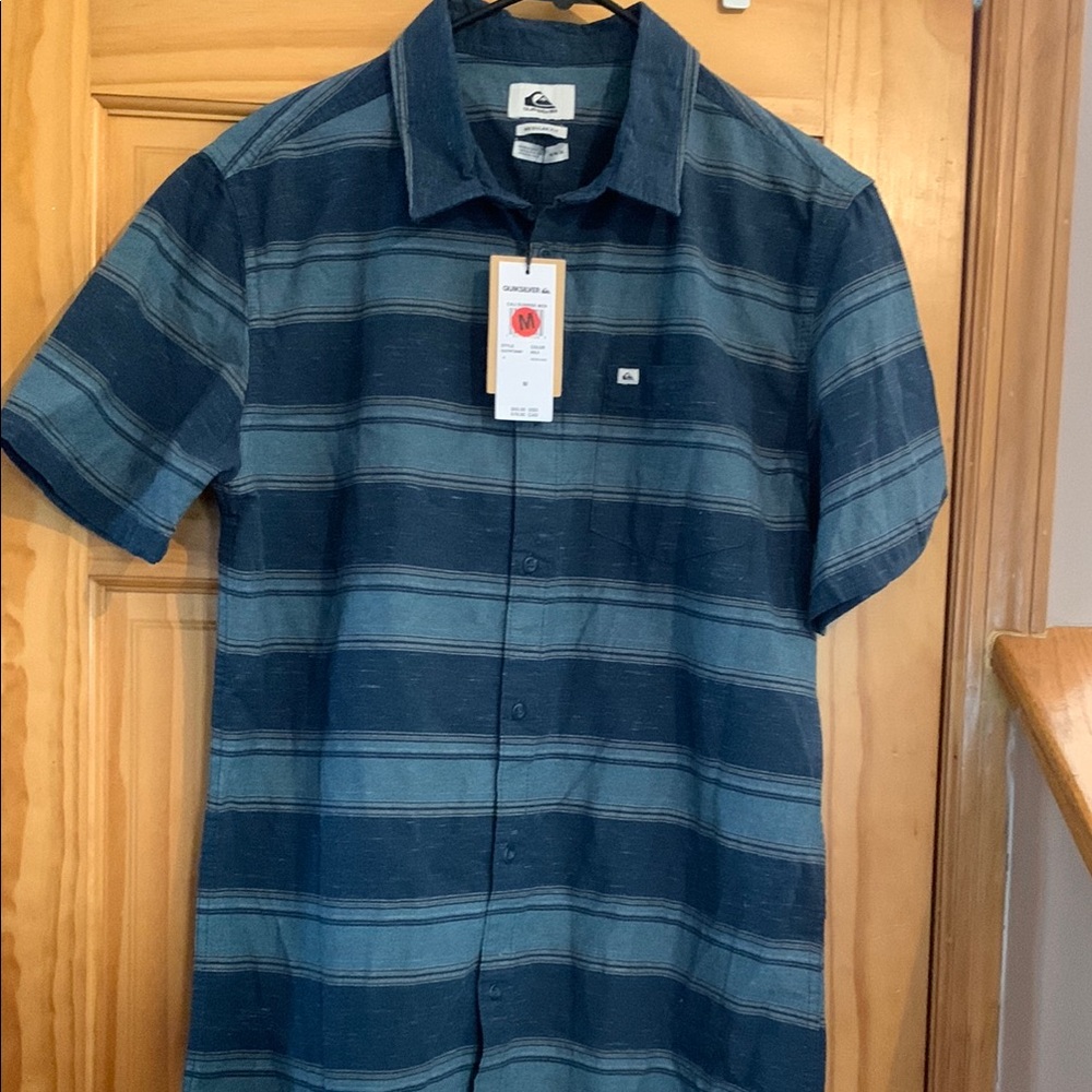 BOGO whole closet!Quiksilver Blue Striped Men's Shirt